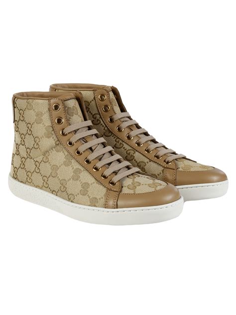 gucci sneaker high top damen|Gucci high top sneakers beige.